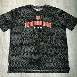 Russell Auburn Tigers Men’s Black Geometric Print Short Sleeve Top size XL